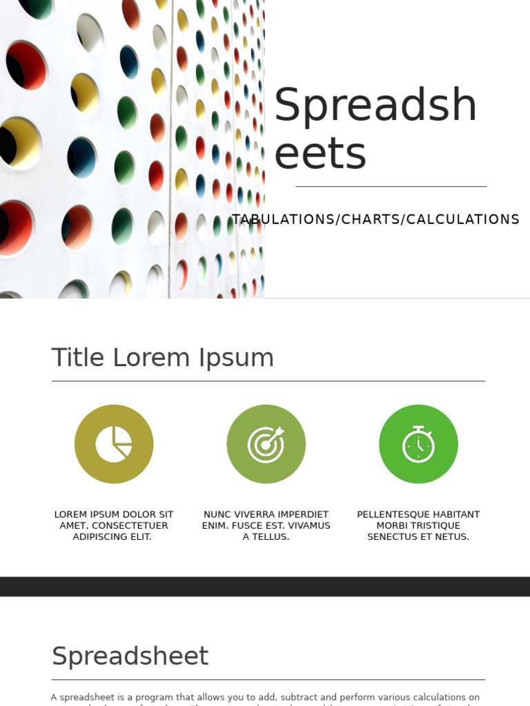 Intro to Spreadsheets | PDF