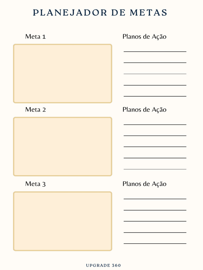 Planejador de Metas e Agenda 360 | PDF