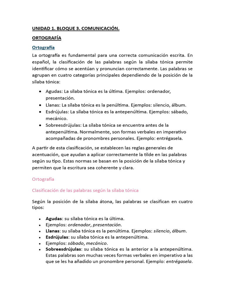 Reglas de Acentuación en Español | PDF | Voz humana | Fonética