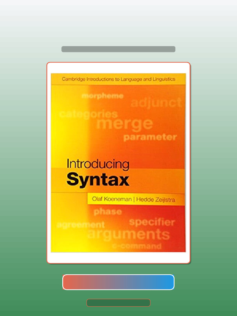 Introducing Syntax 1st Koeneman Ebook and TestBank Bundle Full Version ...