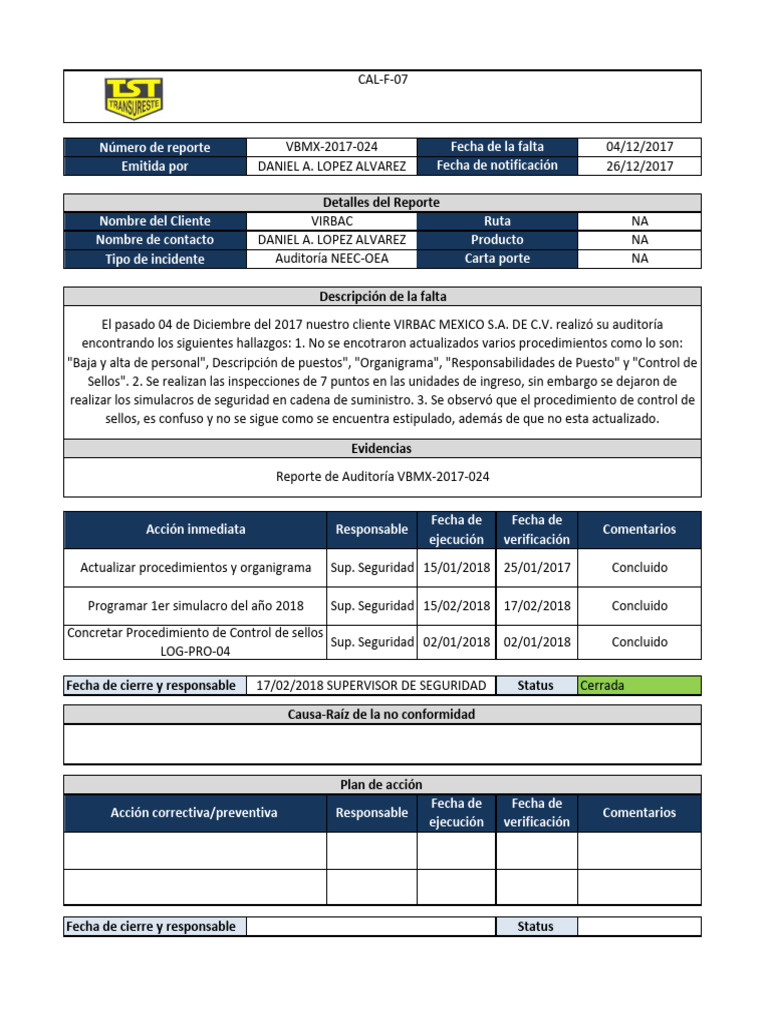 Informe de Auditoría y Plan de Mejora | PDF