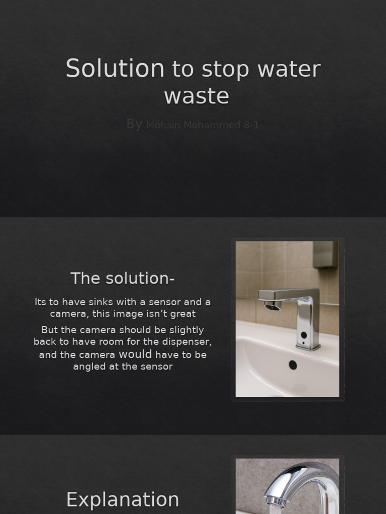 Innovative Sink Design to Reduce Water Waste | PDF