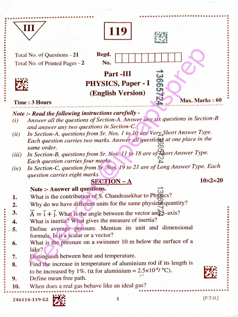 Ipe'25 AP 1sty Mar11 Phy | PDF
