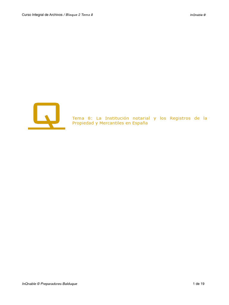 Notariado y Registros en España | PDF