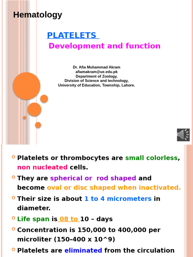 Platelets: Development and Functions | PDF | Coagulation | Platelet
