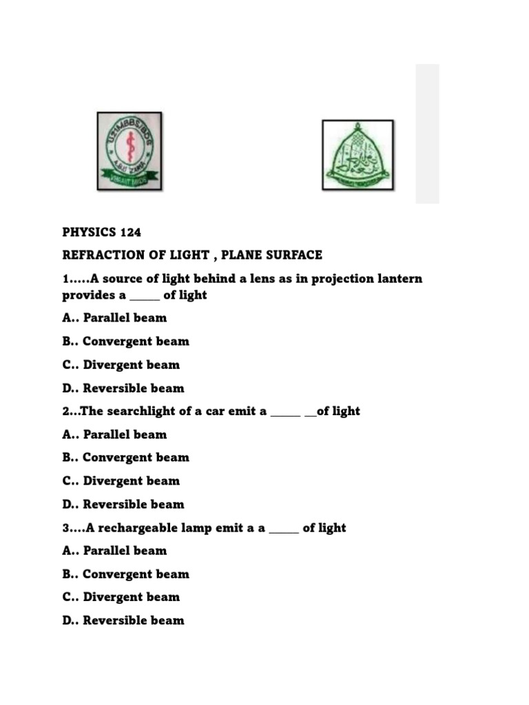 Light Refraction and Its Principles | PDF | Refraction | Refractive Index