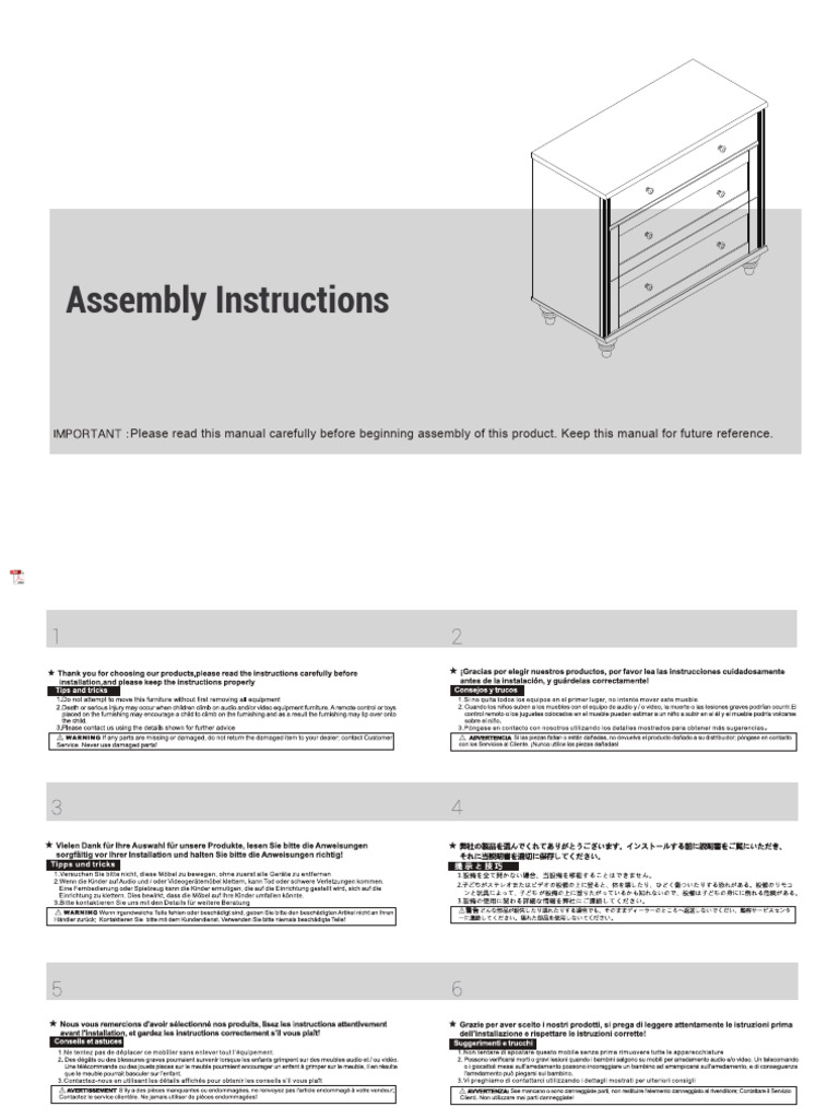 Assembly Instructions for Furniture | PDF | Joining | Woodworking