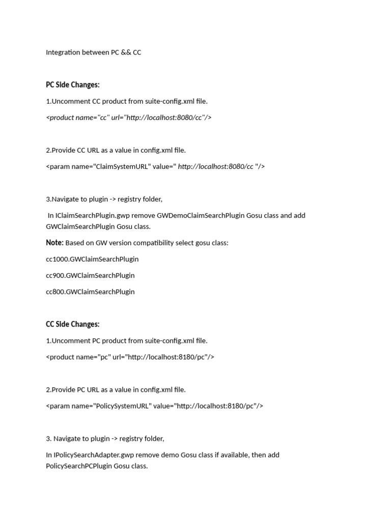 PC and CC Integration Guide | PDF