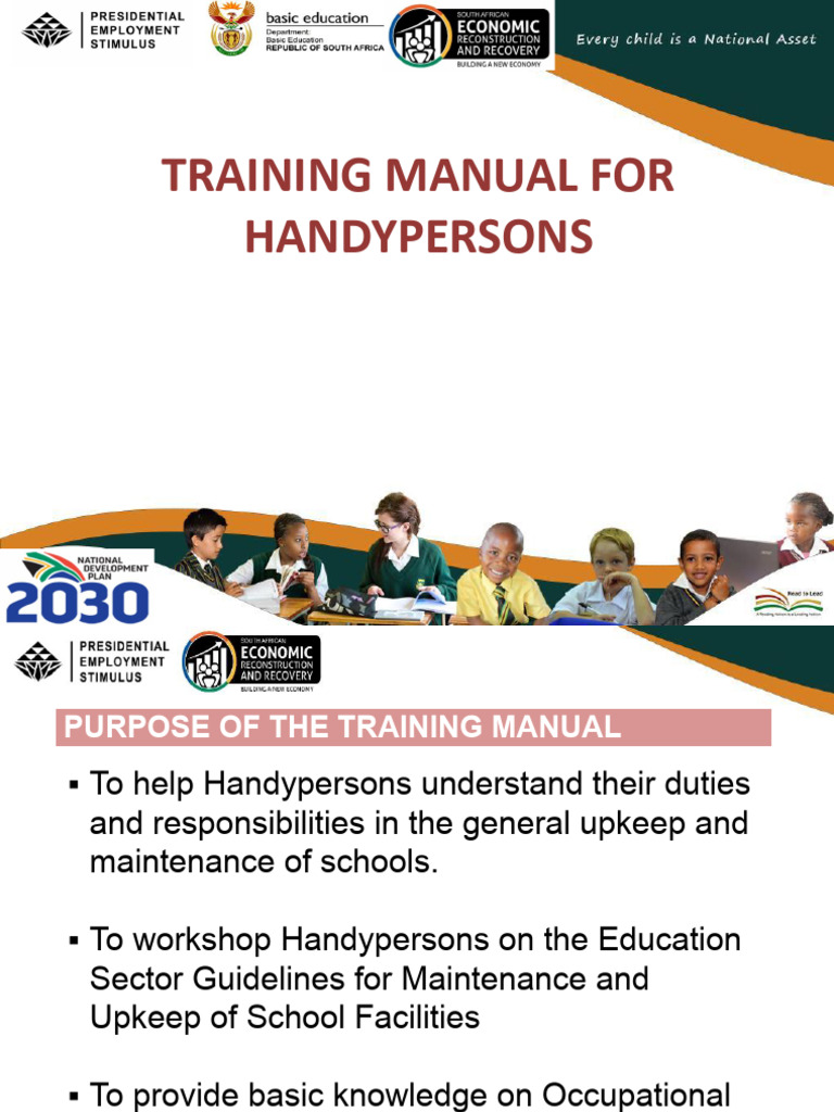 Handyperson Training Manual for Schools | PDF | Occupational Safety And ...