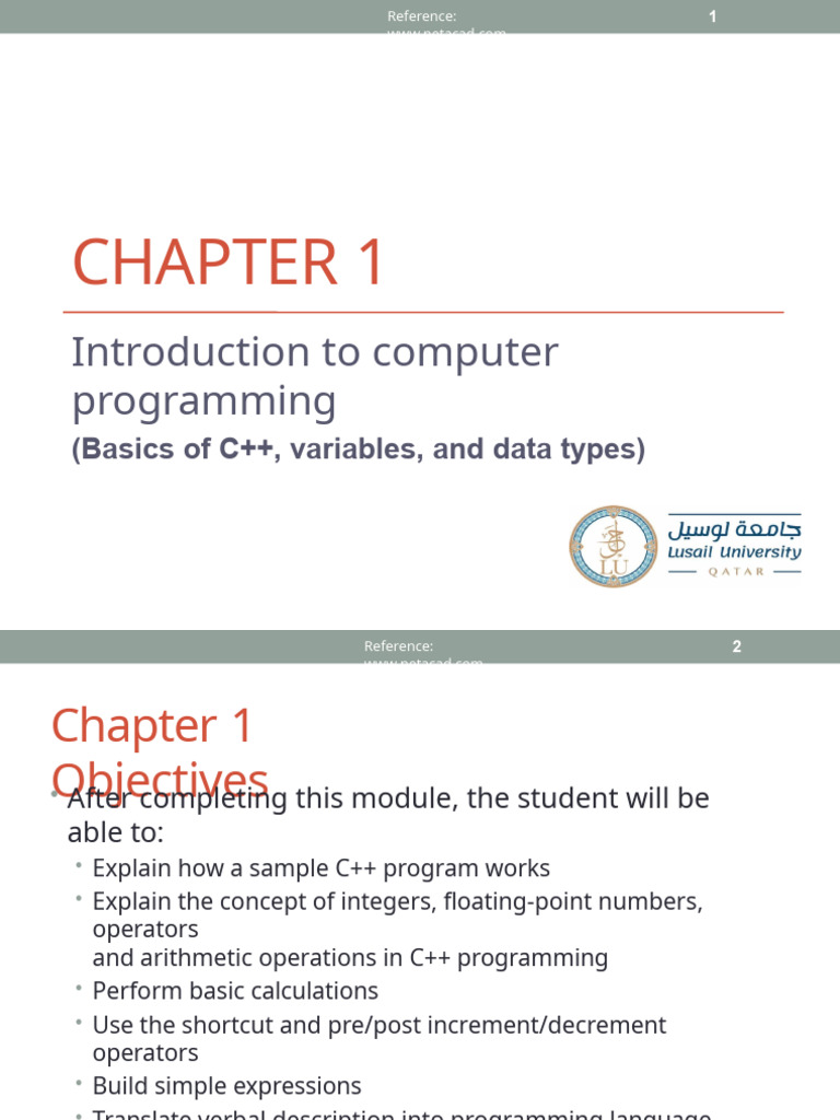 Chapter 1 - Introduction - Tagged | PDF | Computer Programming | C++