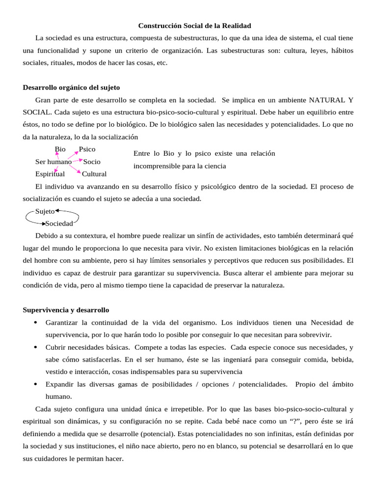 Construcción Social de La Realidad | PDF | Socialización | Sociedad