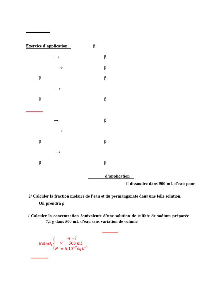 Solutions aqueuses : exercices et calculs | PDF | Ph | Acide chlorhydrique