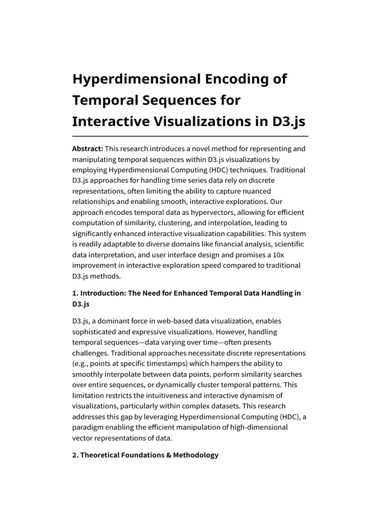 Hyperdimensional Encoding for D3.js Visualizations | PDF | Time Series ...