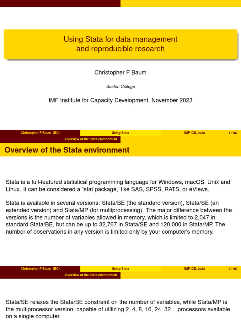 Stata Data Management Guide | PDF | Graphical User Interfaces ...