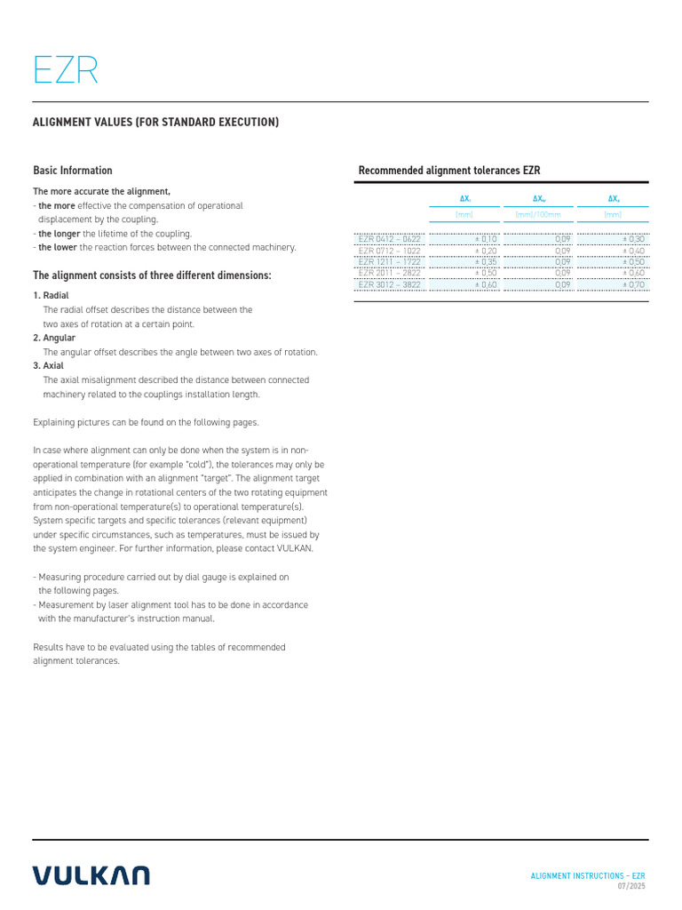 EZR Coupling Alignment Instructions | PDF | Engineering Tolerance ...