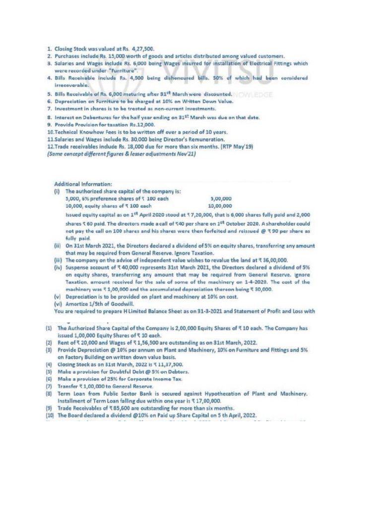 Financial Statement | PDF