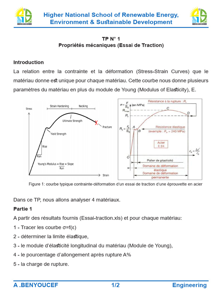 Analyse des Propriétés Mécaniques des Matériaux | PDF