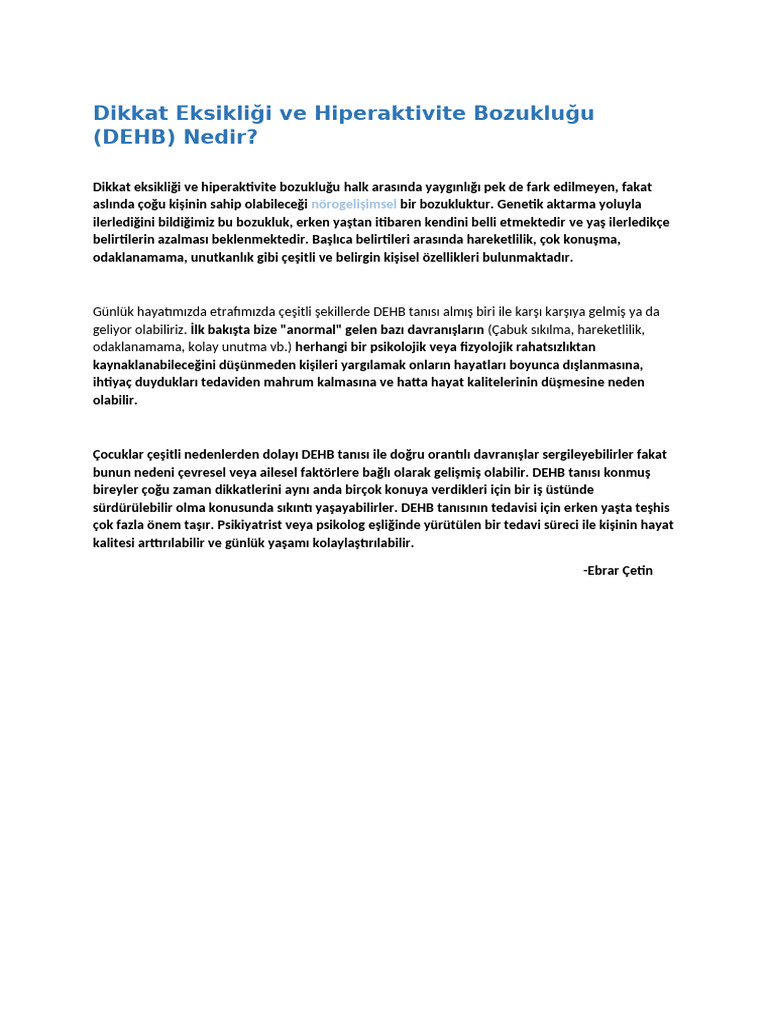 Dehb | PDF