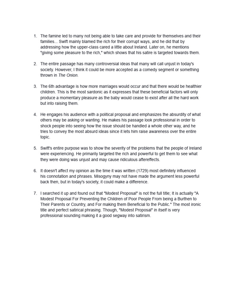 A Modest Proposal | PDF