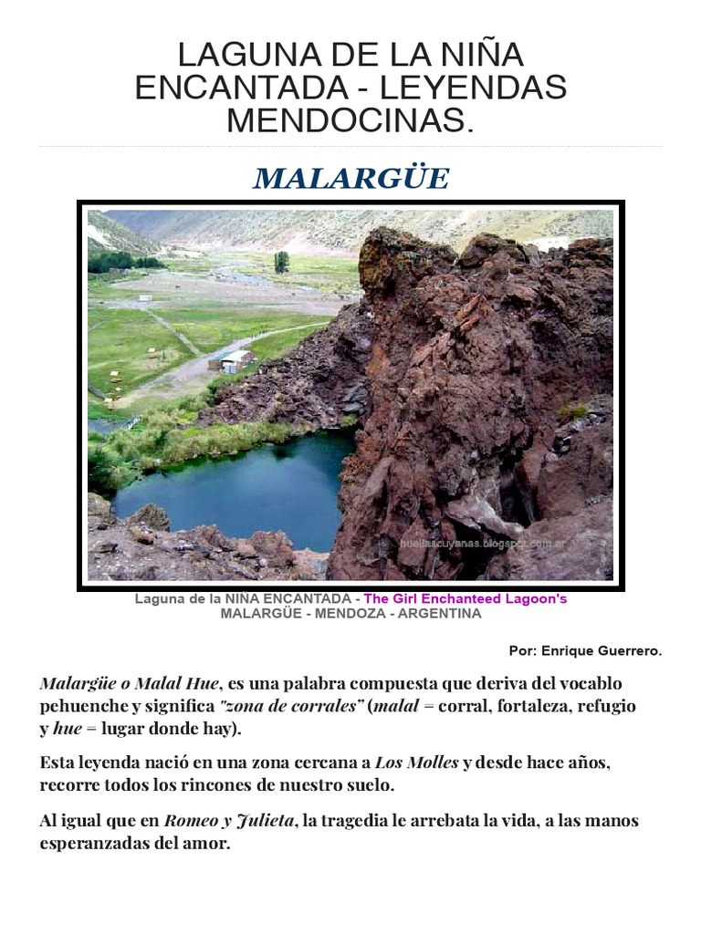 Leyenda de la Laguna Encantada | PDF