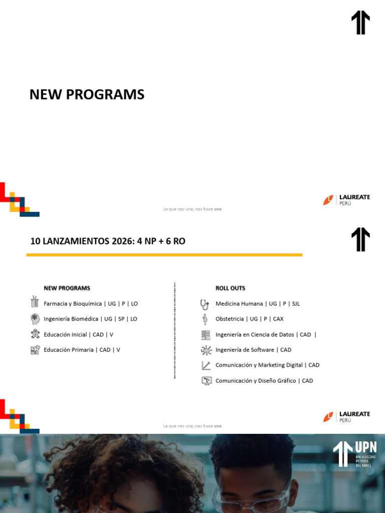 Nuevos Programas Académicos UPN 2026 | PDF | Farmacia | Educación de la ...