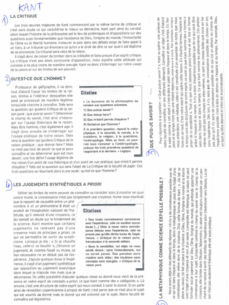 Kant - Critique de La Raison Pure | PDF