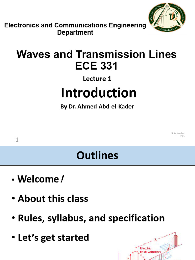 ECE 331 Waves and Transmission Lines | PDF