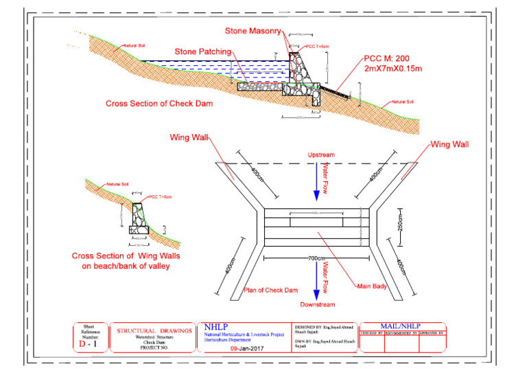 Check Dam Drawing | PDF