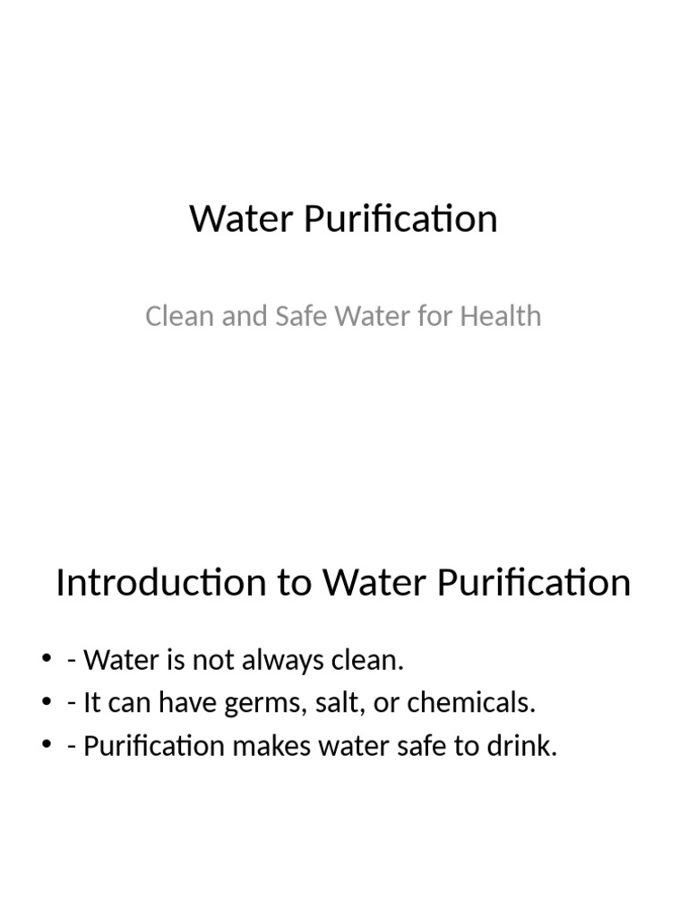 Water Purification | PDF