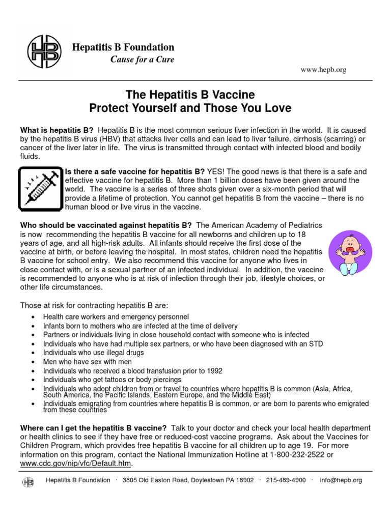 Understanding Hepatitis B and Vaccination | PDF | Hepatitis B | Hepatitis
