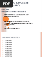 AEC in Radiography: Key Considerations | PDF | X Ray | Radiography