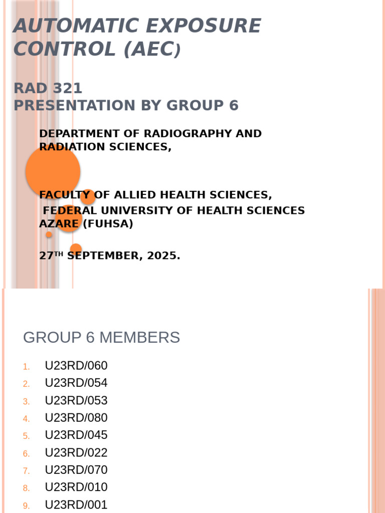 Understanding Automatic Exposure Control | PDF | Radiography | X Ray