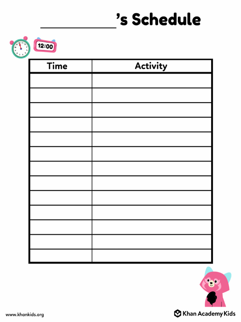 MakeYourOwn Schedule Words | PDF