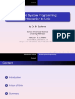 60-256 System Programming: Introduction To Unix: by Dr. B. Boufama