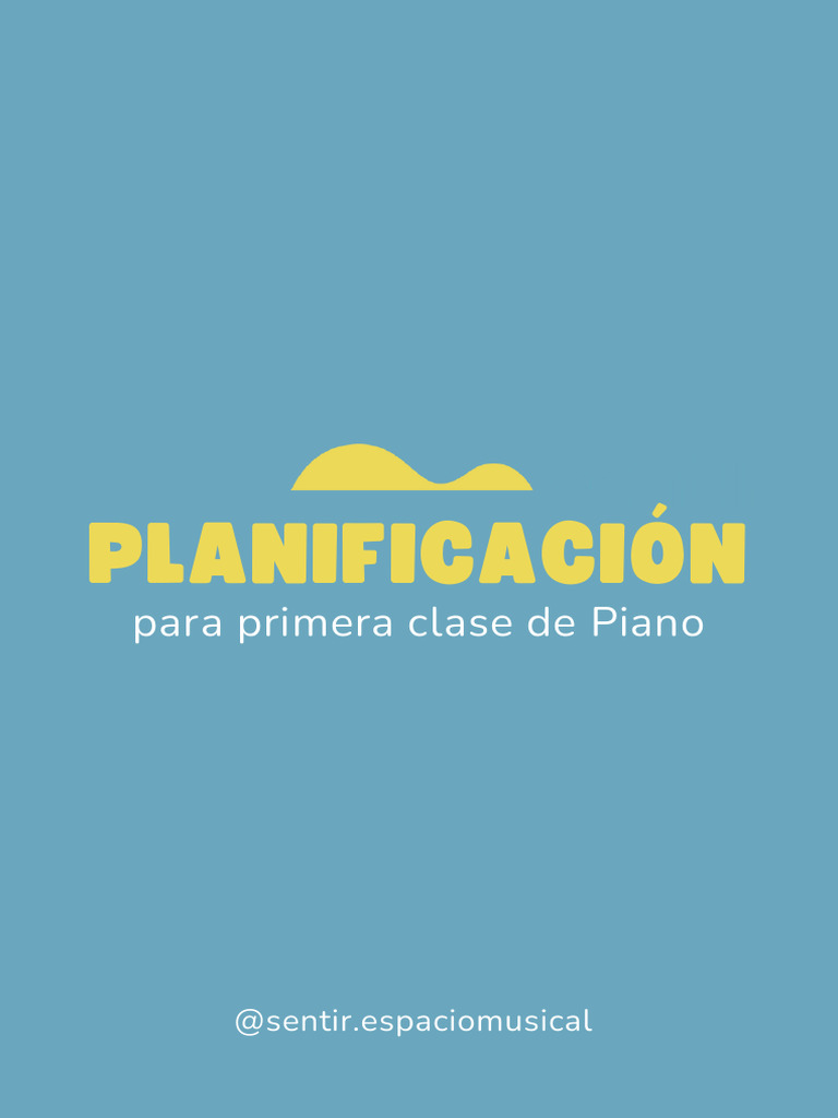 Planificación Primera Clase de Piano en Niños | PDF | Piano | Musicología