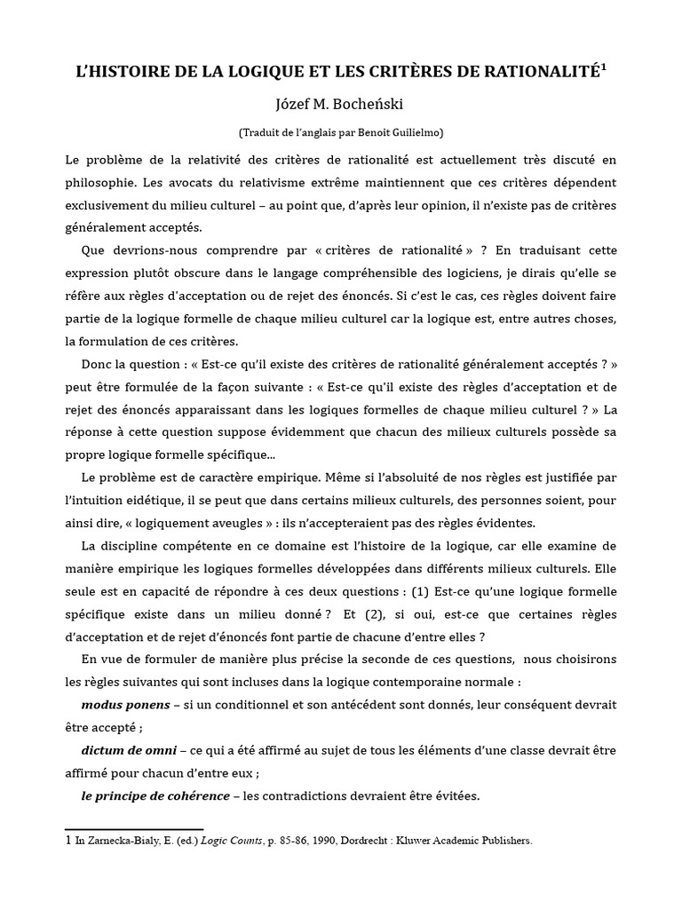 Histoire de la logique et rationalité | PDF | Logique | Relativisme