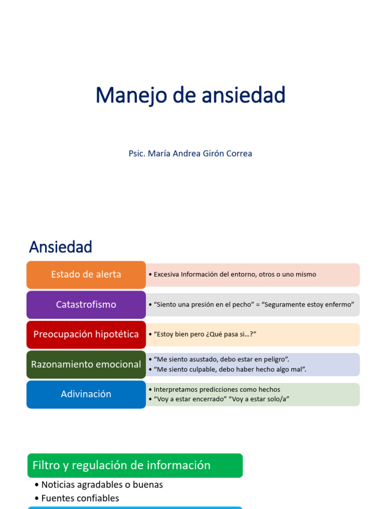 Estrategias para Manejar la Ansiedad | PDF | Las emociones | Ansiedad