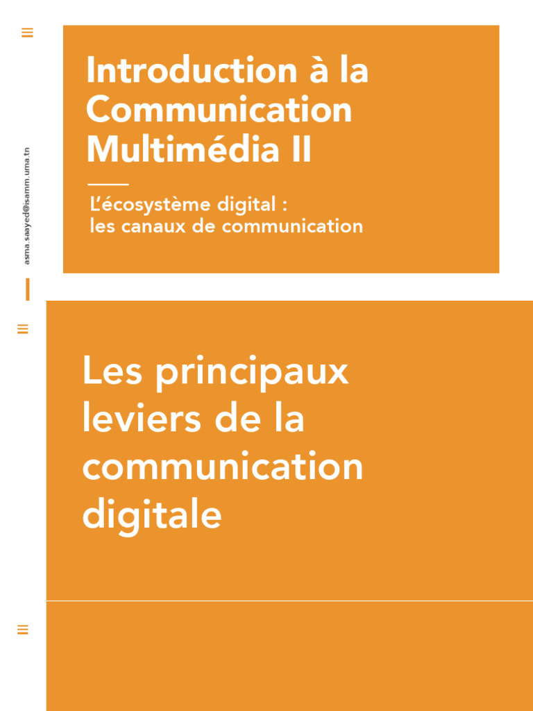 Écosystème et Outils de Communication Digitale | PDF