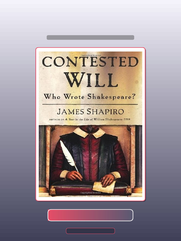Contested Will Who Wrote Shakespeare eBook and TestBank Bundle Get It ...