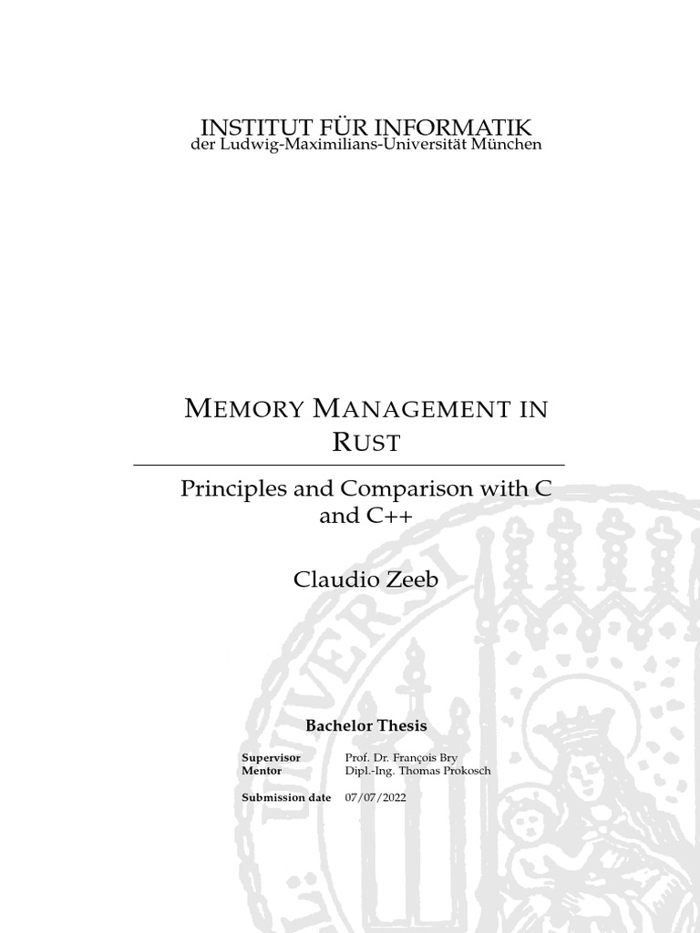 Rust Memory Management vs C/C++ | PDF | Parameter (Computer Programming ...