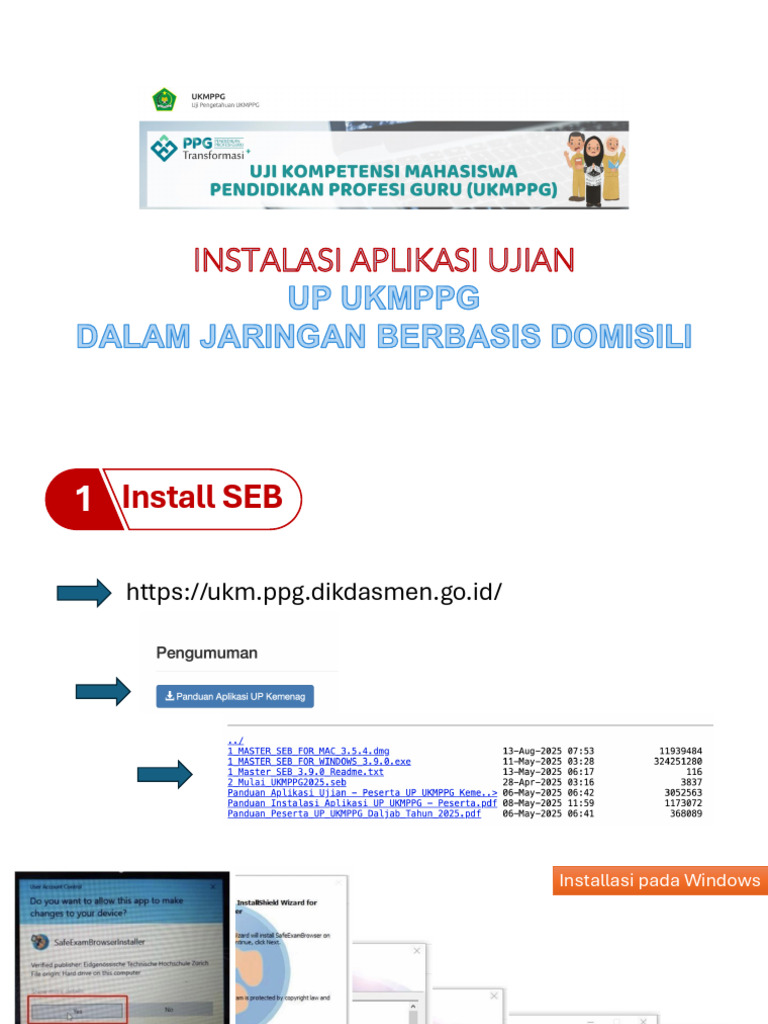 Instalasi SEB Dan Aplikasi Ujian Peserta | PDF