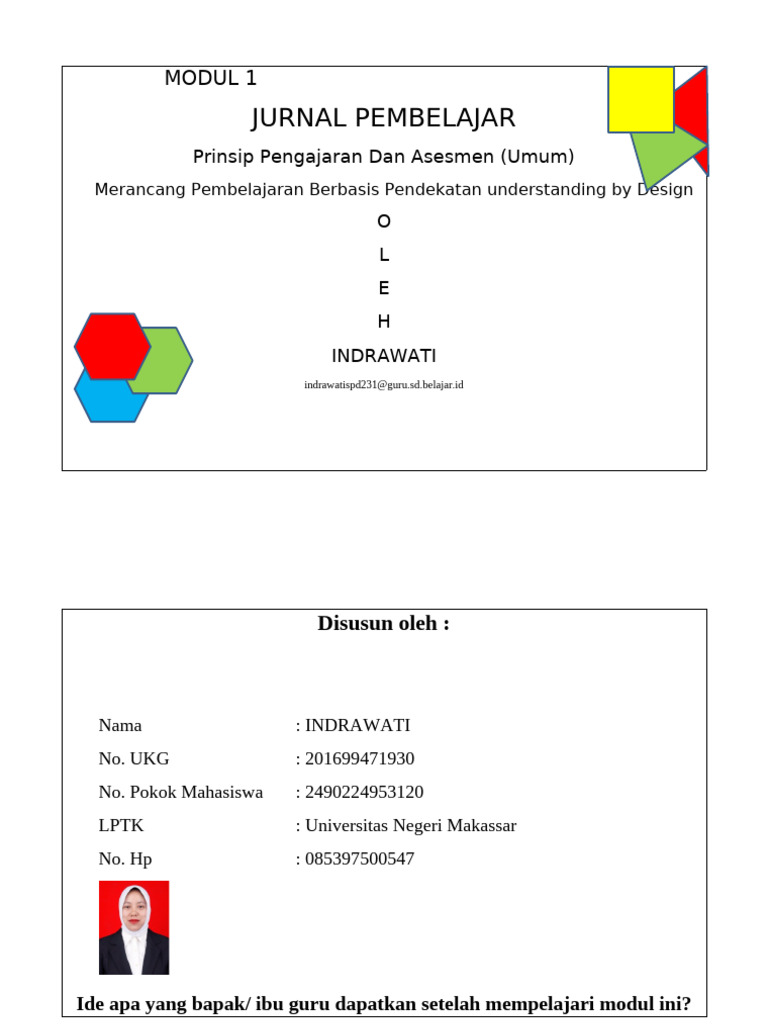 Jurnal Pembelajaran Modul 1 | PDF