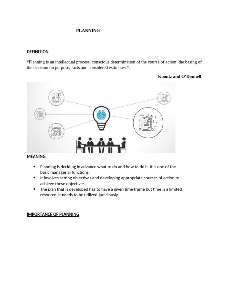 Overview of Planning in Management | PDF | Policy | Planning