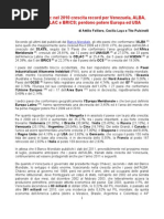 Banco Mondiale: Nel 2010 crescita record per Venezuela, ALBA,UNASUR, CELAC e BRICS; perdono potere Europa ed USA