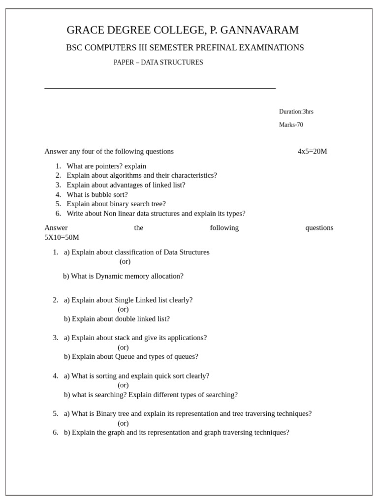 Question Paper | PDF