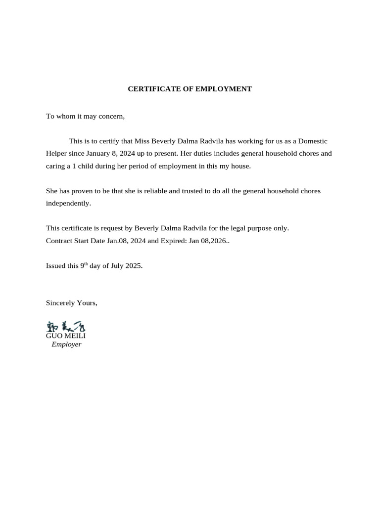 certificate-of-employment-for-housekeeper-pdf