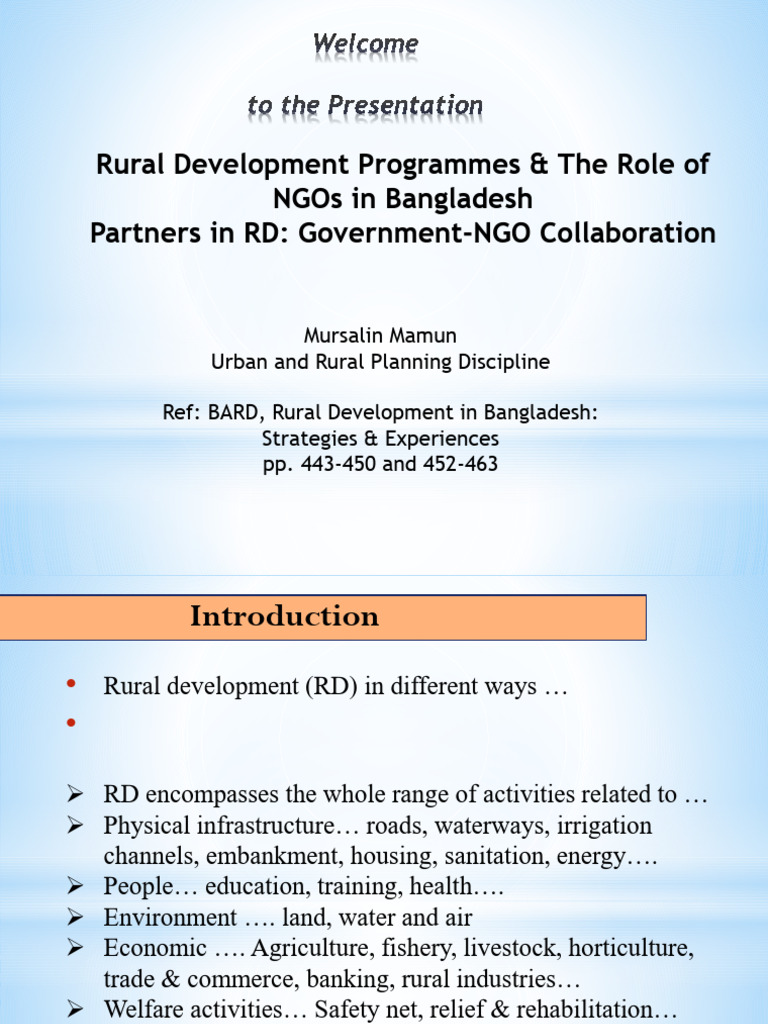 NGOs in Rural Development in Bangladesh | PDF | Non Governmental ...