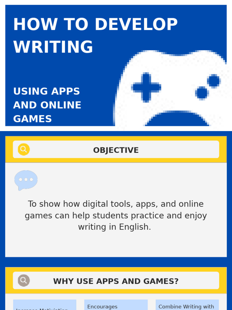 Enhance Writing Skills with Apps & Games | PDF | Learning | Human ...