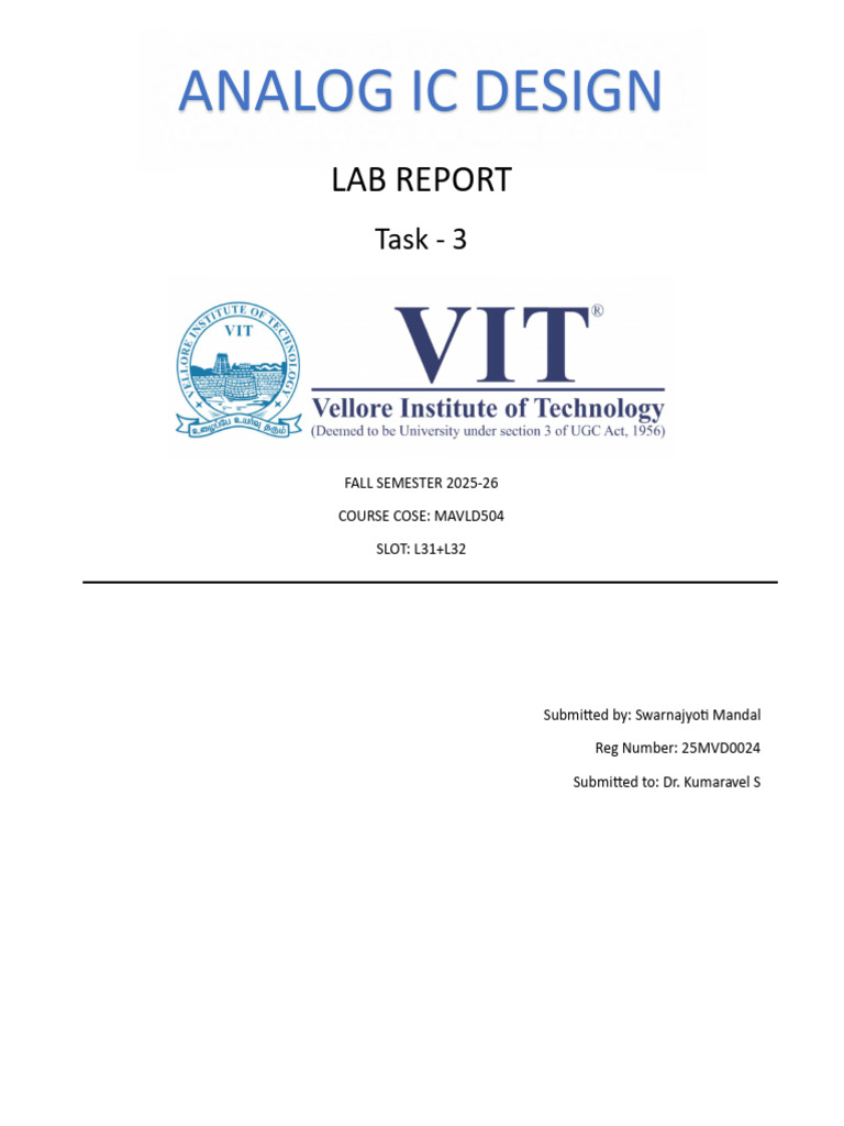 2025MVD0024 Analog IC Task 3 | PDF | Electronic Design | Electronic ...