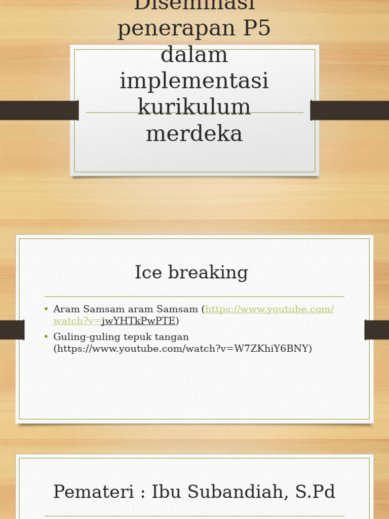 Diseminasi Penerapan P5 Dalam Implementasi Kurikulum Merdeka | PDF
